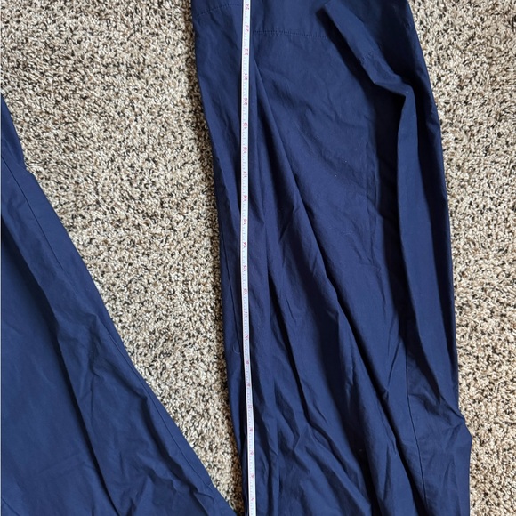 Anthropologie Maeve Pants Women Utility Wide Leg Blue Trousers Preppy - Picture 10 of 12